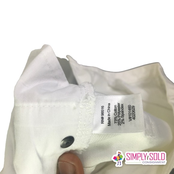 Coldwater Creek Natural Fit Women's Jeans High-Rise White Cotton Stretch Sz 12 - Picture 8 of 8